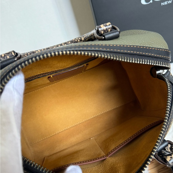Coach Ruby Satchel 25 Snakeskin Detail Purse Handbag - Picture 12 of 17